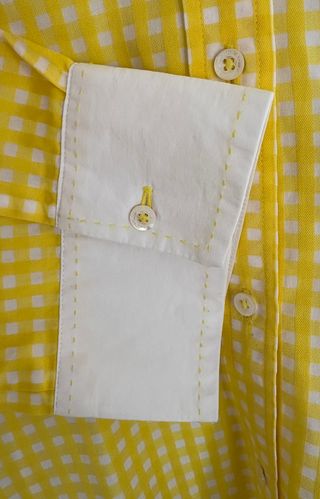 Blusa cuadros vichy amarilla Pedro del Hierro