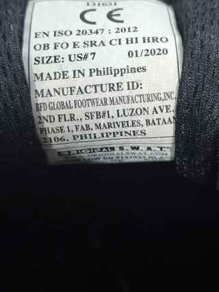 Zapatillas S.W.A.T original negras talla 39  Nuevo