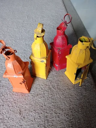 4 Lanterne Vintage Colorate