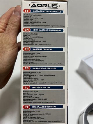 Massaggiatore cervicale Aorlis AO-78112