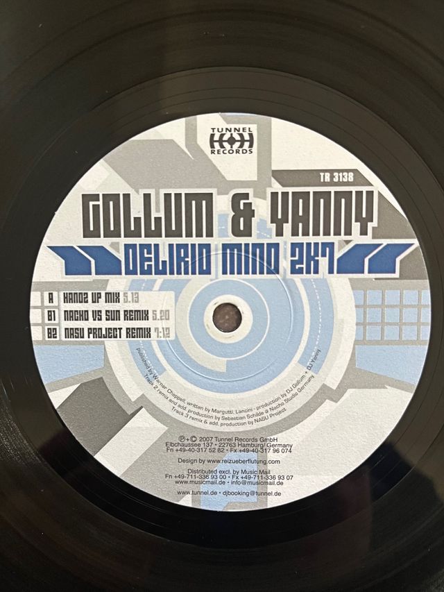 Gollum &amp; Yanny "Delirio Mind 2K7" disco vinile