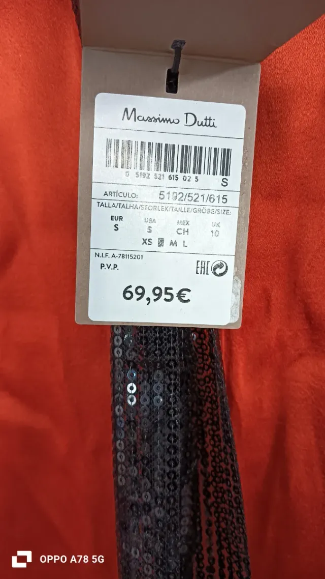 Blusa Massimo Dutti satinada lazo lentejuelas