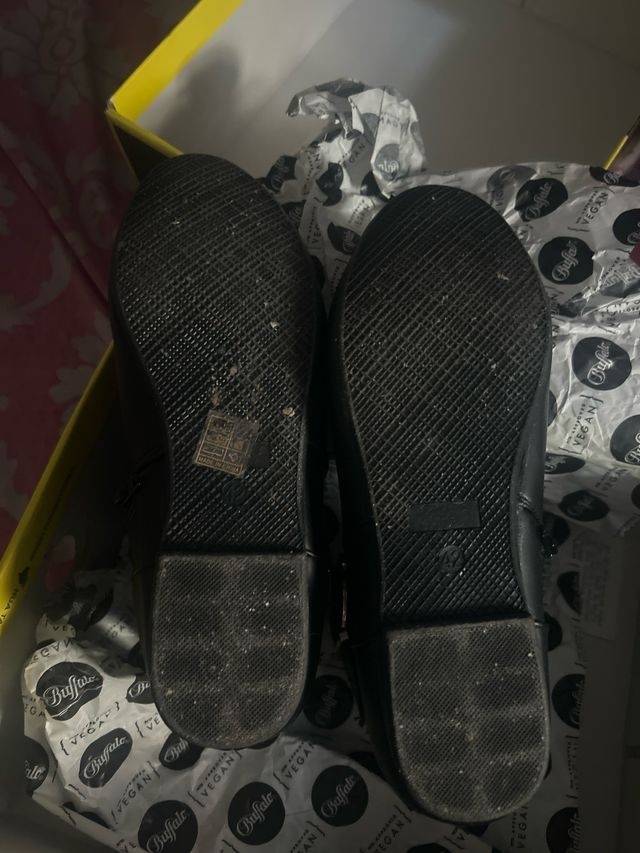 Botines Buffalo Negros Mujer