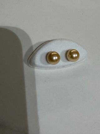 Pendientes Perla Majorica Dorados