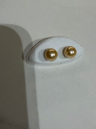 Pendientes Perla Majorica Dorados