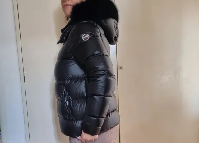 Piumino Colmar donna nero con cappuccio