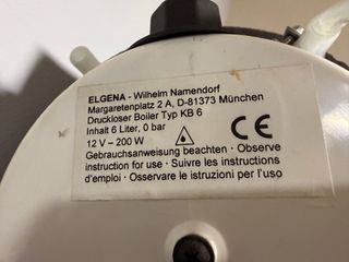 Calentador Elegna 12V