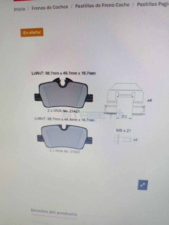 Pastillas Freno Traseras Pagid T8266SP2001