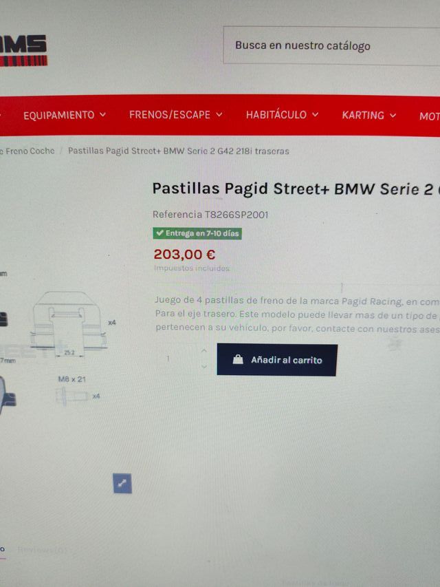 Pastillas Freno Traseras Pagid T8266SP2001