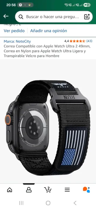 Correa reloj Apple Watch NOTOCITY Negra