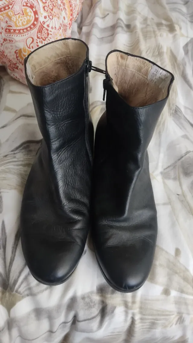 Botines mujer negros borreguito ortopedia 41