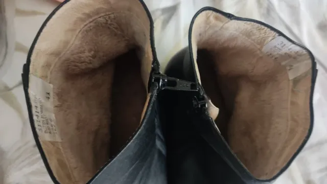 Botines mujer negros borreguito ortopedia 41