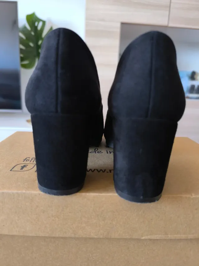 Zapato salón ante negro Talla 35 mimaO