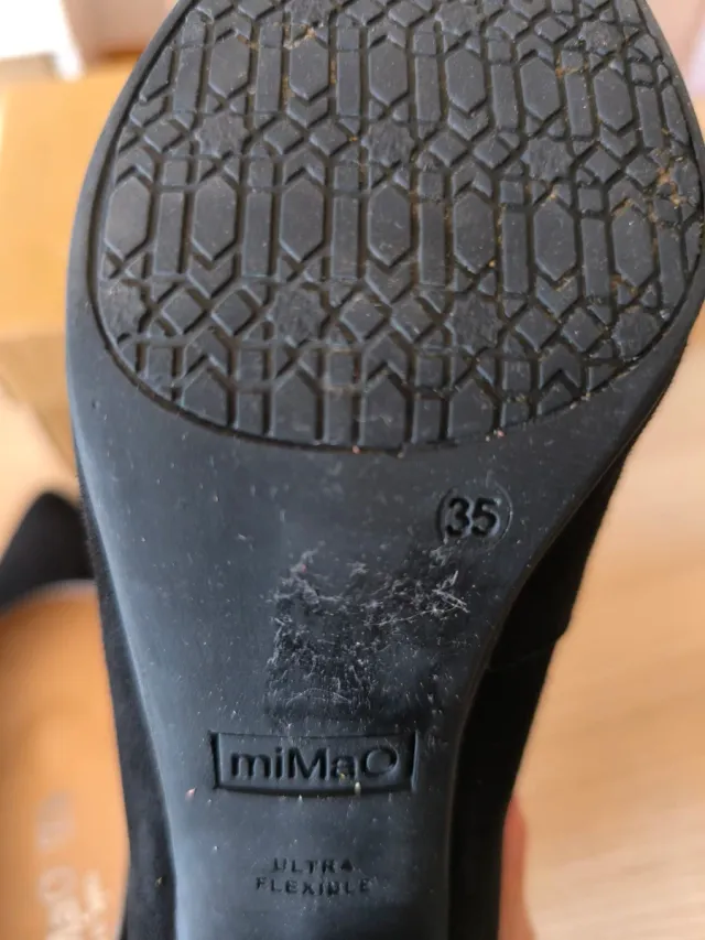 Zapato salón ante negro Talla 35 mimaO