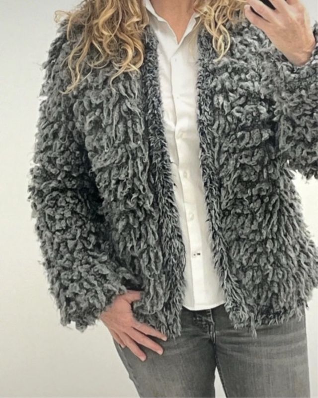 Chaqueta Zara pelo gris talla M