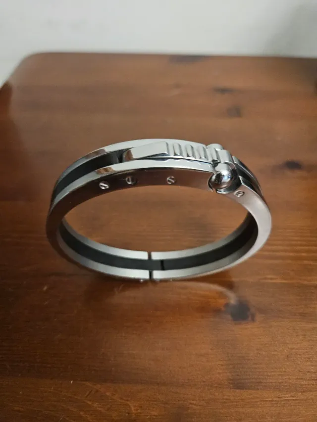 Pulsera Acero y Negro