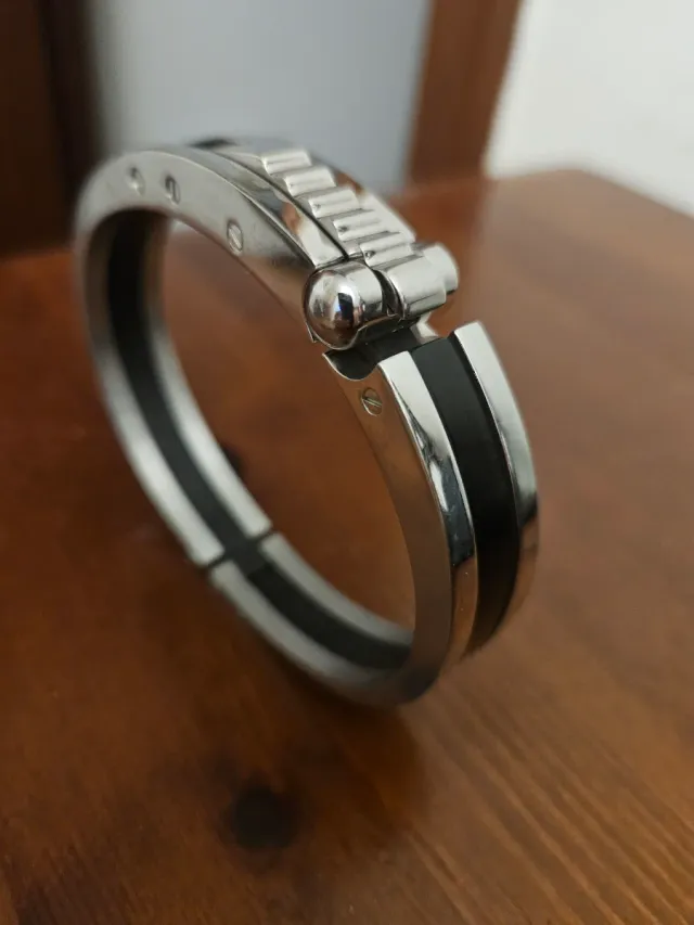 Pulsera Acero y Negro