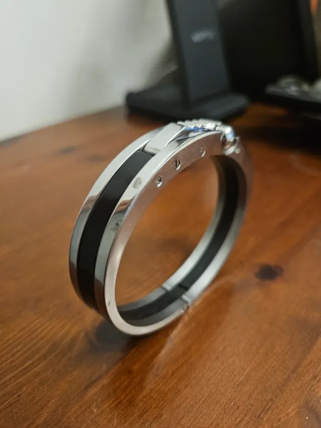 Pulsera Acero y Negro