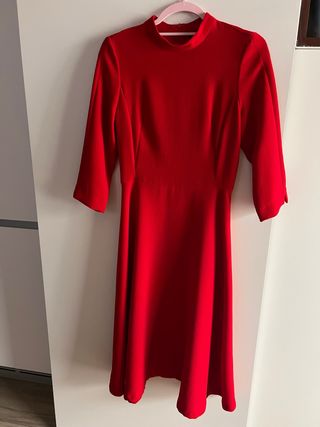 Vestido MIDI Zara Rojo.