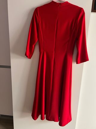 Vestido MIDI Zara Rojo.