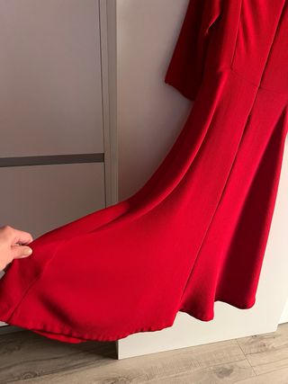 Vestido MIDI Zara Rojo.