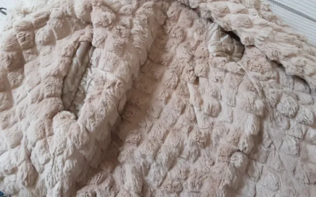 Giacca vintage in pelle vintage beige/marrone