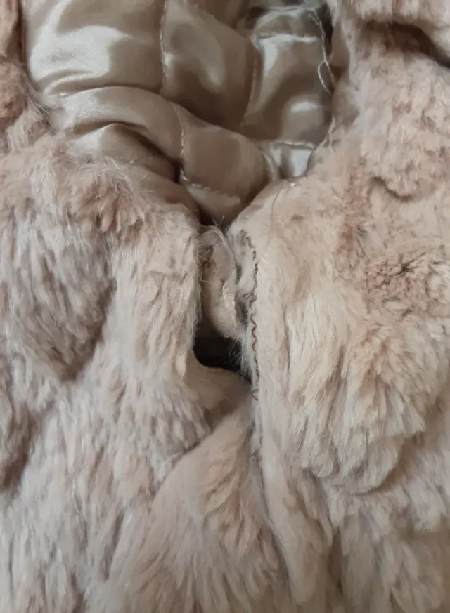 Giacca vintage in pelle vintage beige/marrone