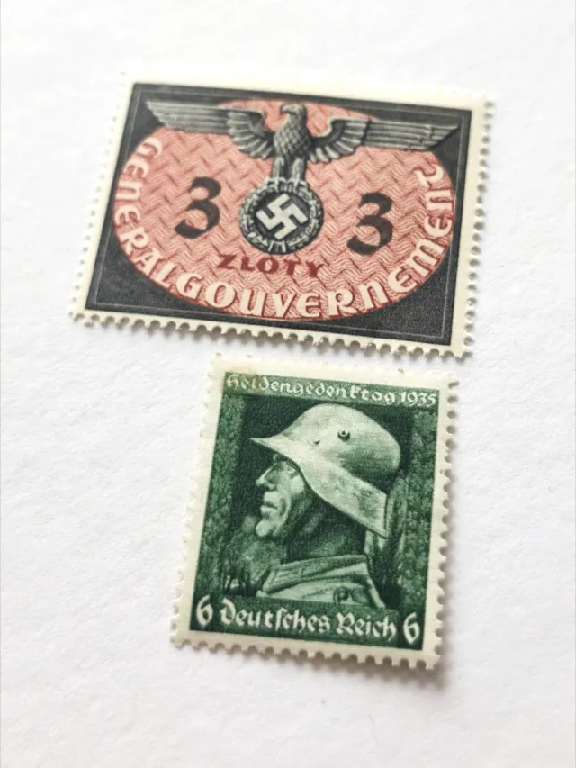 Pareja sellos nazis, auténticos
