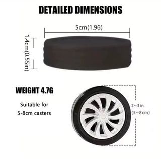 Fundas para ruedas de maleta (6 unidades)