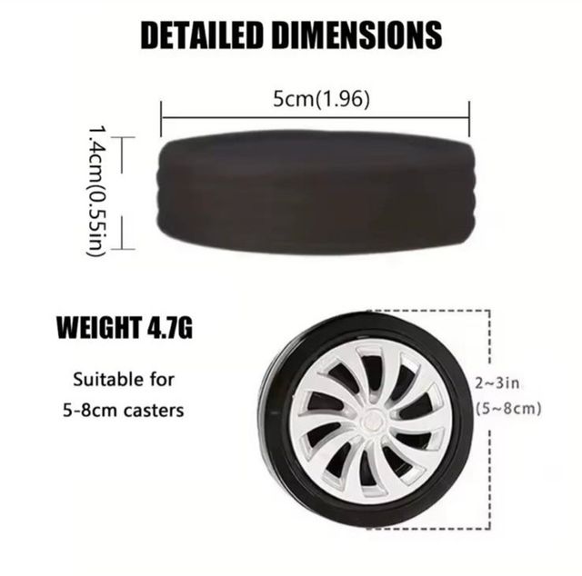 Fundas para ruedas de maleta (6 unidades)