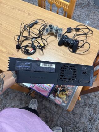 Consola PlayStation 2 Negra + 2 mandos