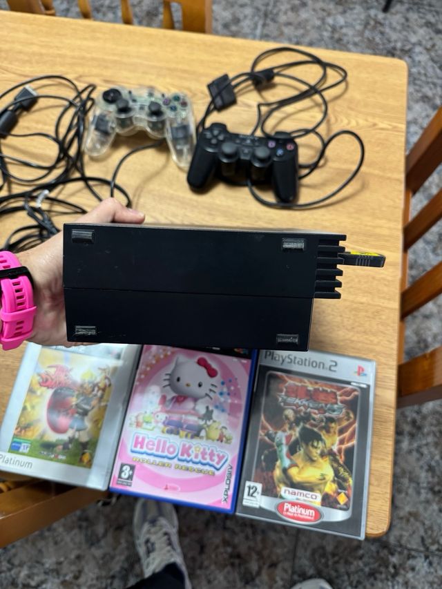 Consola PlayStation 2 Negra + 2 mandos