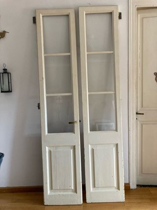 Puertas madera y cristal