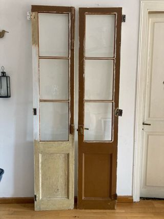 Puertas madera y cristal