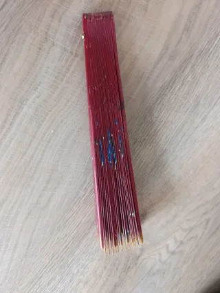 Abanico de madera pintado a mano