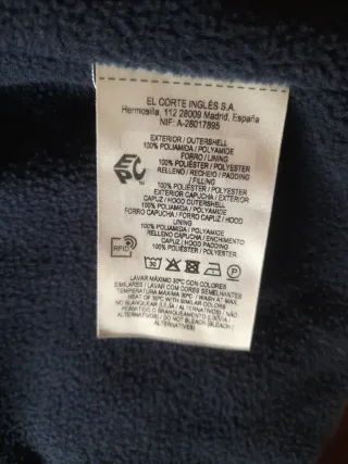 Chaleco invierno Green Coast azul con capucha