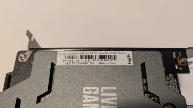 Tarjeta Gráfica Zotac RTX 2060 6GB