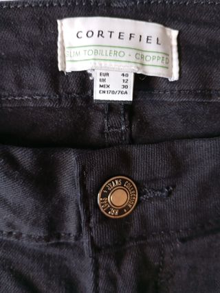 Pantalón tejano mujer negro