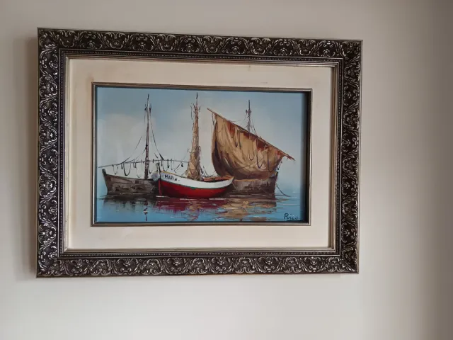 Cuadro de barcos Maria Rico