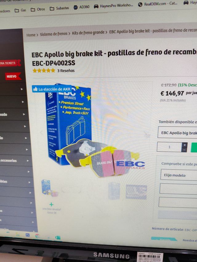 Pastillas Freno EBC DP4002SS Apollo 4uds