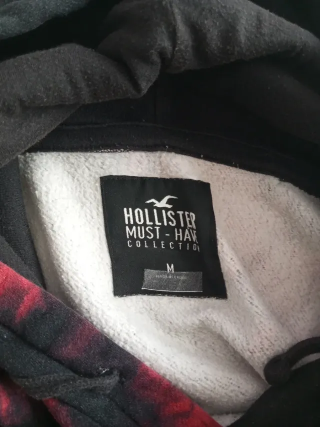 Chándal Hollister Hombre Negro y Rojo