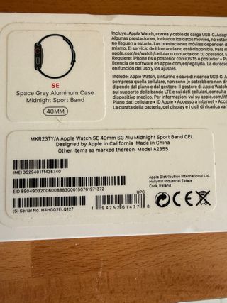 Apple Watch SE GPS+Celular Space Gray