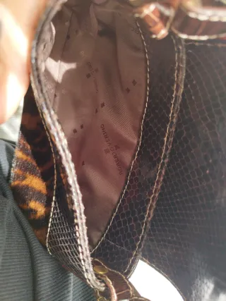 Bolso de mano RV piel serpiente y estampado animal