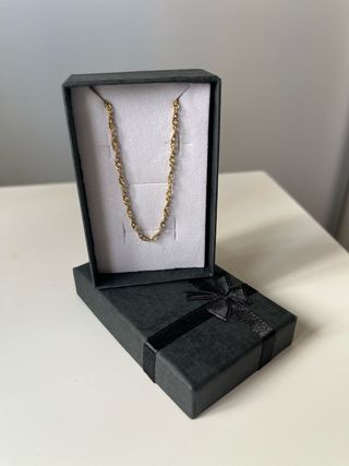 Collar trenzado dorado bañado en oro de 18kilates