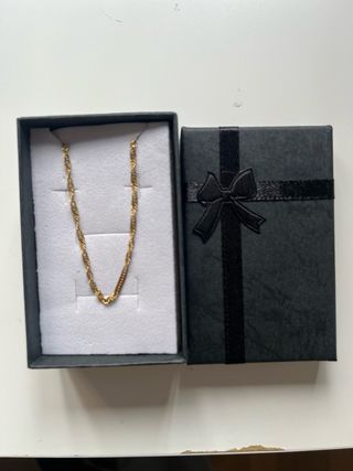 Collar trenzado dorado bañado en oro de 18kilates