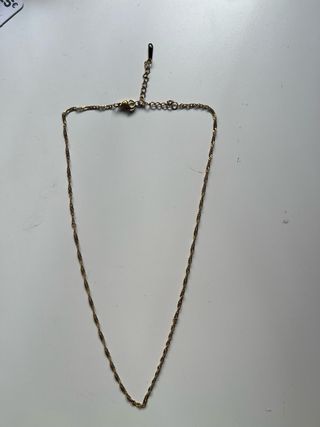 Collar trenzado dorado bañado en oro de 18kilates