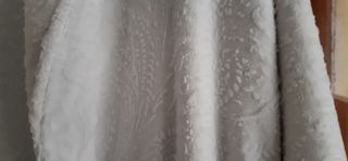 Bata polar OYSHO adamascada gris perla T 44-46