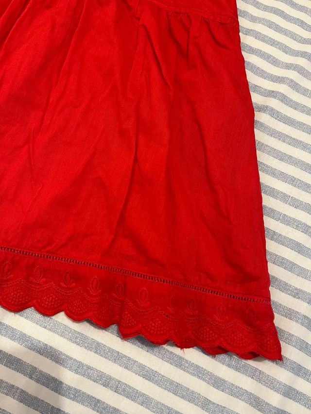 Falda roja algodón