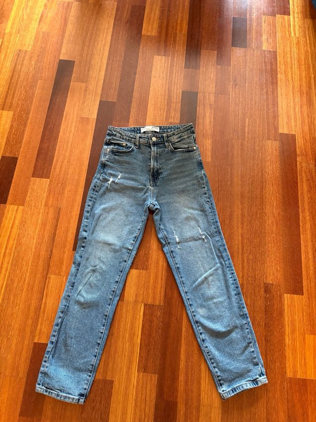 Tejano Mom Azul Desgastado