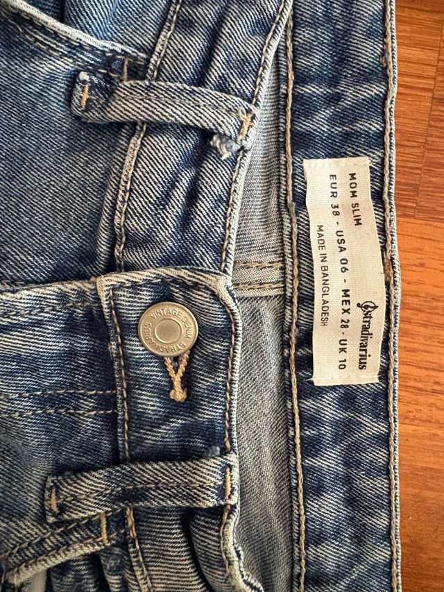 Tejano Mom Azul Desgastado